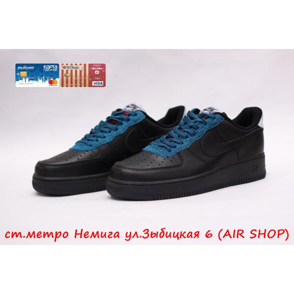 Кроссовки Nike Air Force 1  LV 8 4  black / blue