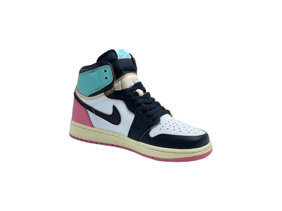 Кроссовки Nike Air Jordan 1 Retro High x Union LA 'Pink/turqoise'