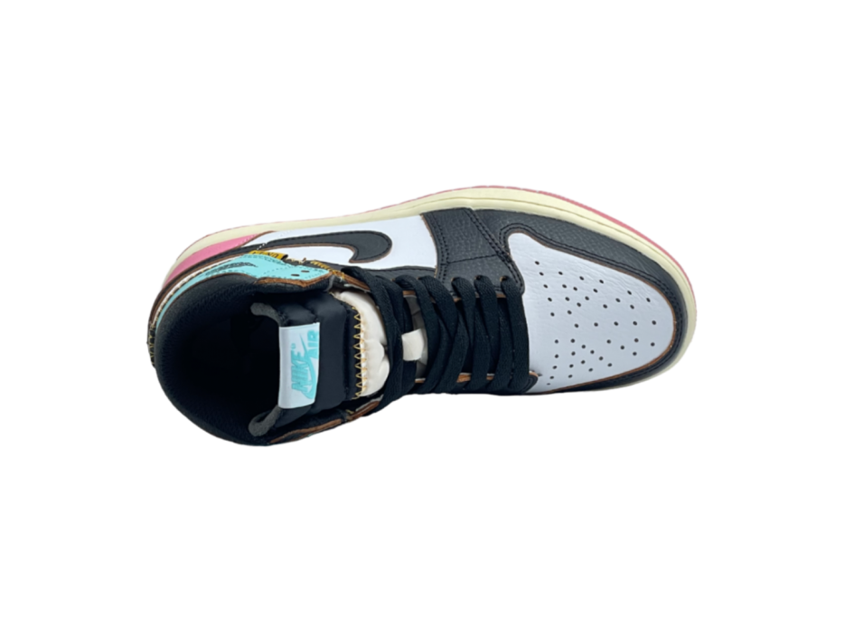 Кроссовки Nike Air Jordan 1 Retro High x Union LA 'Pink/turqoise'