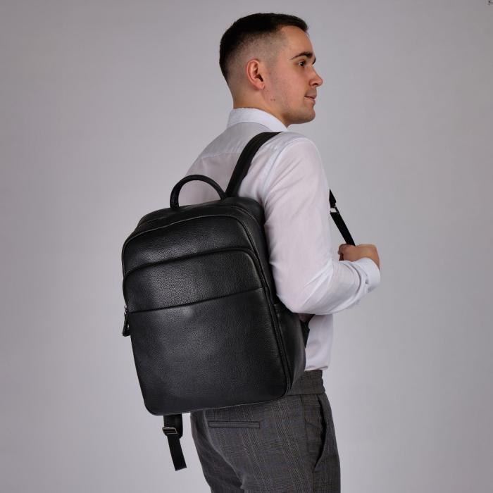 рюкзак 3719 натуральная кожа BLACK