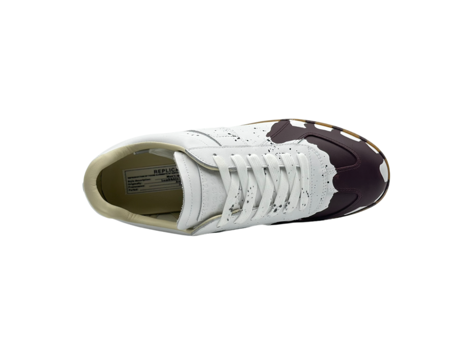 Кроссовки MAISON MARGIELA Replica paint splatter sneakers white/brown
