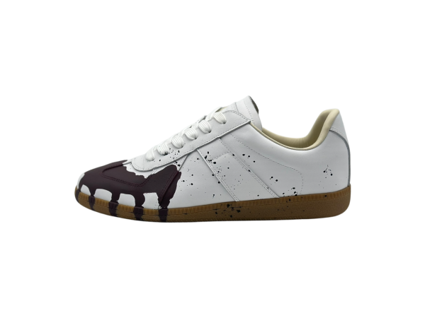 MAISON MARGIELA Replica paint splatter sneakers white/brown
