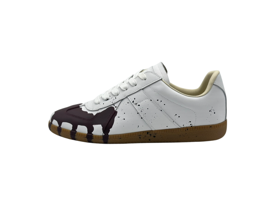 Кроссовки MAISON MARGIELA Replica paint splatter sneakers white/brown