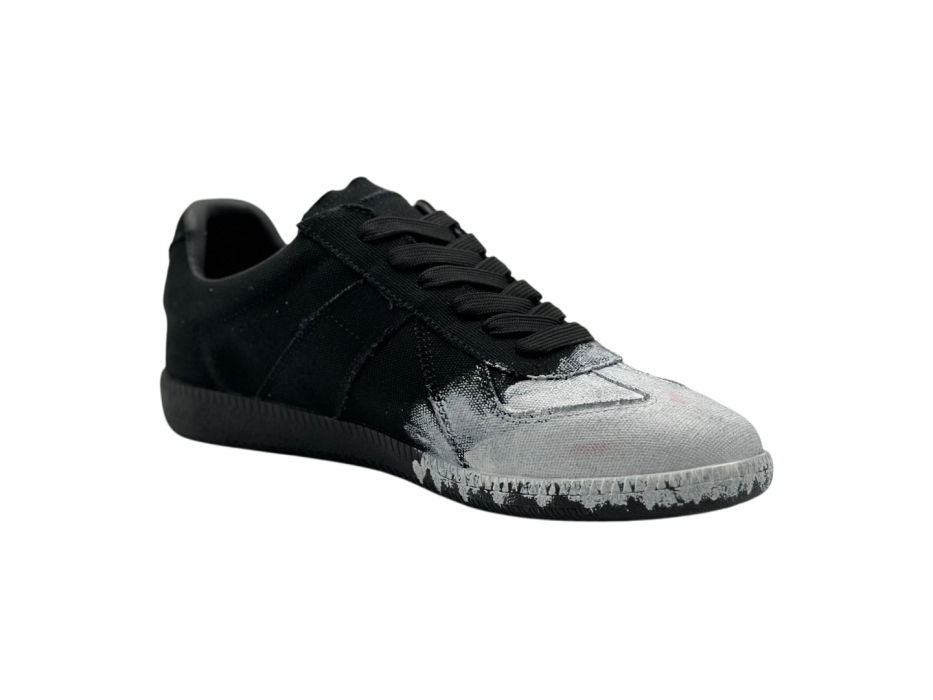 Кроссовки MAISON MARGIELA Replica paint splatter 'Total black/White paint'
