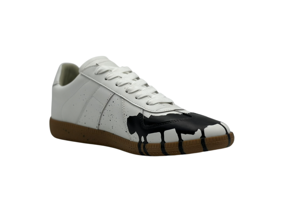 Кроссовки MAISON MARGIELA Replica paint splatter sneakers 'white/black'