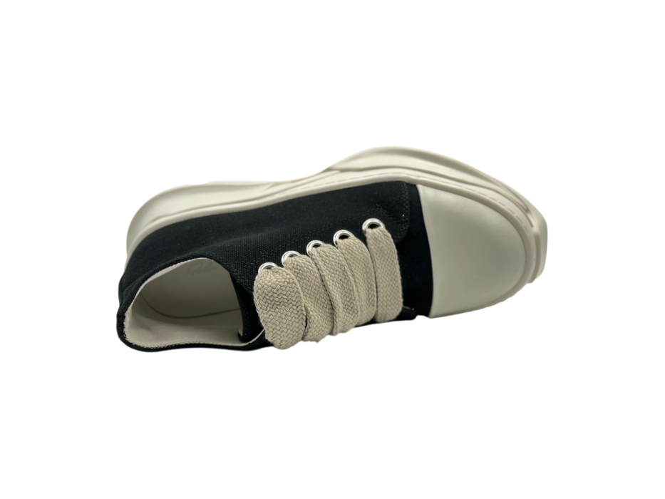 Кроссовки RICK OWENS DRKSHDW JUMBOLACE ABSTRACT LOW SNEAKS IN BLACK/MILK