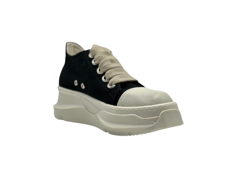 Кроссовки RICK OWENS DRKSHDW JUMBOLACE ABSTRACT LOW SNEAKS IN BLACK/MILK