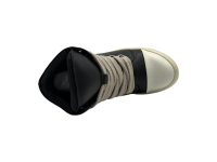 Кроссовки RICK OWENS SS25 HOLLYWOOD JUMBOLACE SNEAKERS IN 'BLACK/MILK'