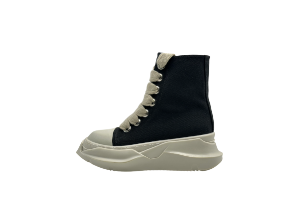RICK OWENS DRKSHDW FW25 JUMBOLACE ABSTRACT SNEAKS IN BLACK/MILK