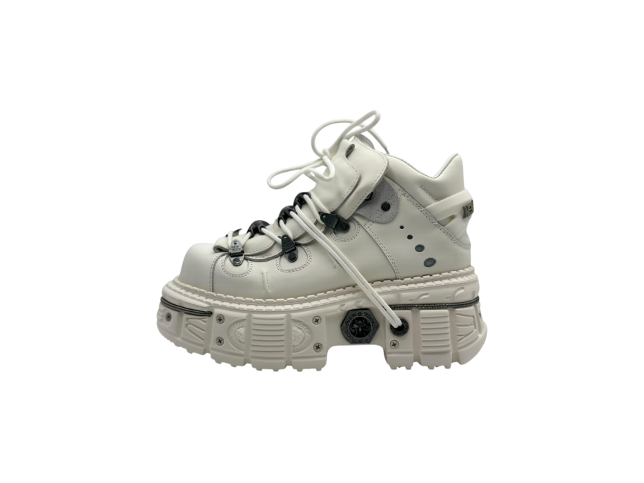 Кроссовки New Rock ANKLE BOOT WHITE IMPERFECT WITH LACES