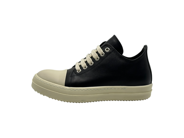 RICK OWENS LTR FW25 CONCORDIANS LOW SNEAKS IN BLACK/MILK