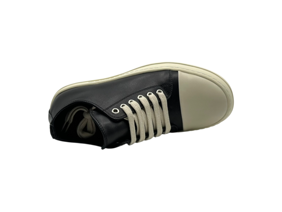 Кроссовки RICK OWENS LTR FW25 CONCORDIANS LOW SNEAKS IN BLACK/MILK