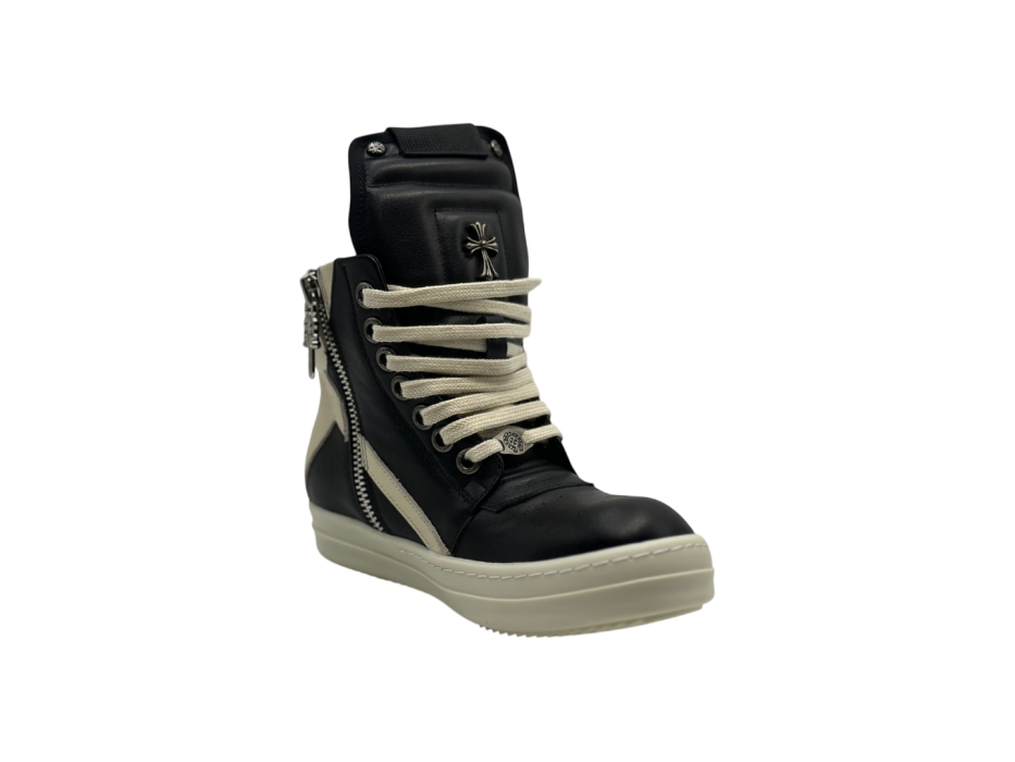 Кроссовки Rick Owens x Chrome Hearts Geobasket High-Top Sneakers