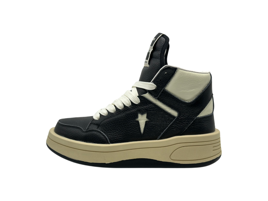 Кроссовки Converse Rick Owens x TURBOWPN Mid 'Black Cloud Cream'
