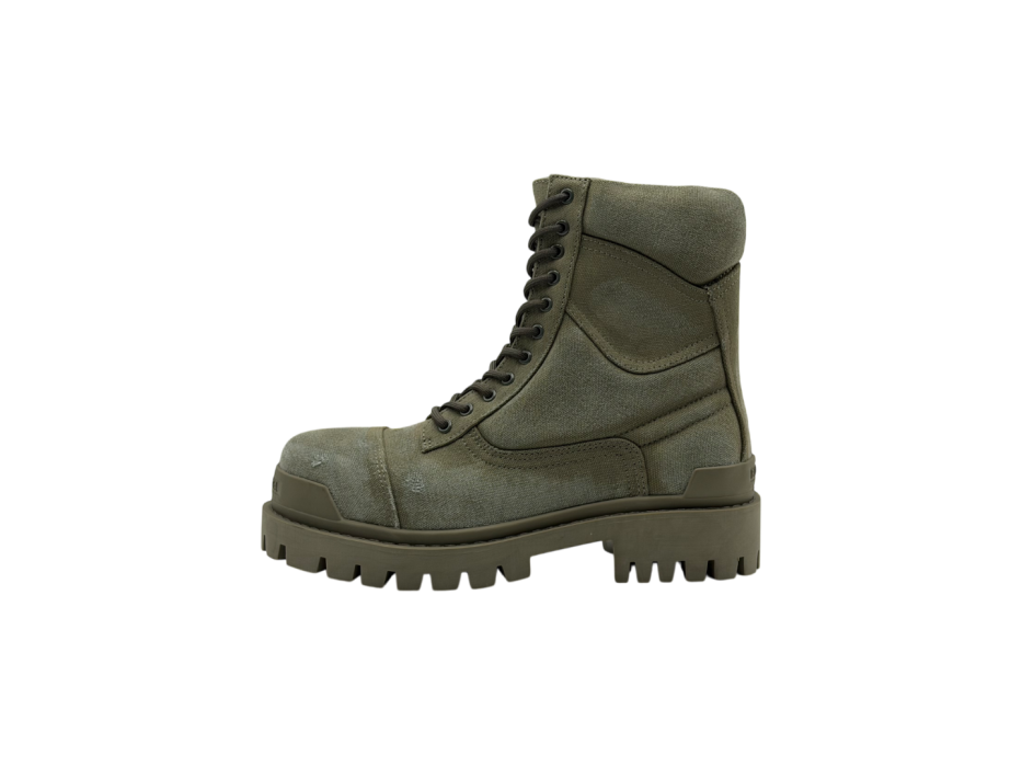 Balenciaga Combat Strike Boots 'Washed Green Cotton'