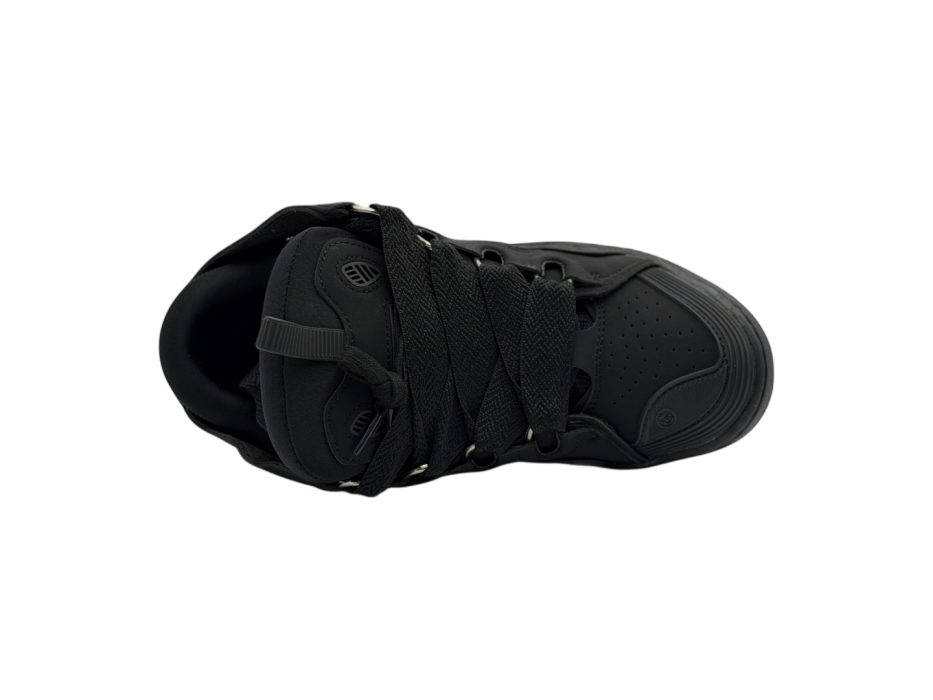 Кроссовки Lanvin Leather Curb Sneakers Carbon