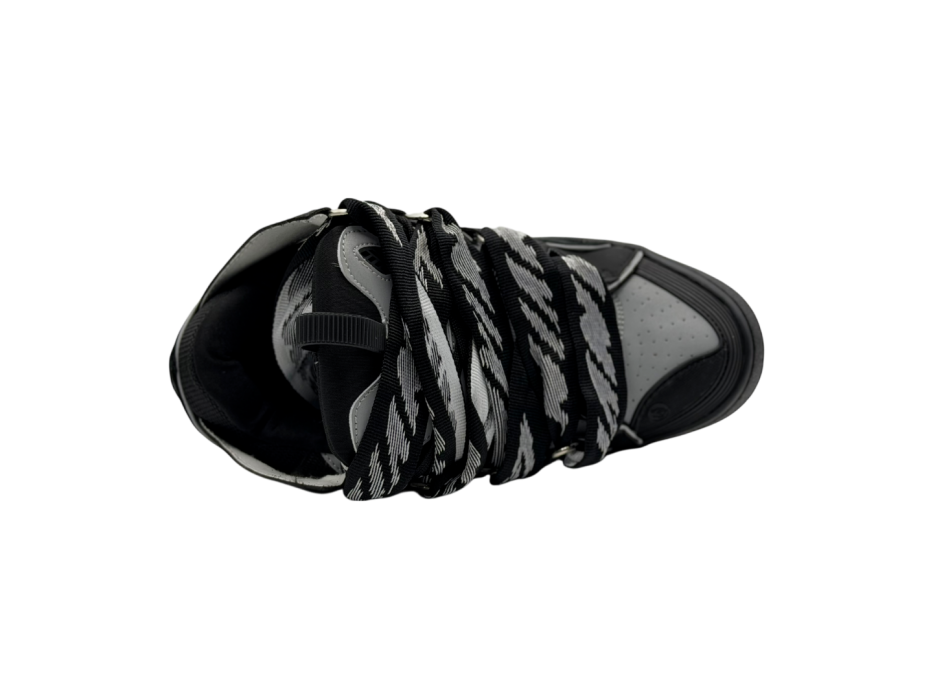 Кроссовки LANVIN Curb Black Silver Reflective Sneakers