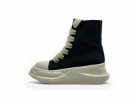 Кроссовки RICK OWENS DRKSHDW FW25 JUMBOLACE ABSTRACT SNEAKS IN BLACK/MILK
