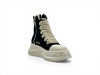 Кроссовки RICK OWENS DRKSHDW FW25 JUMBOLACE ABSTRACT SNEAKS IN BLACK/MILK