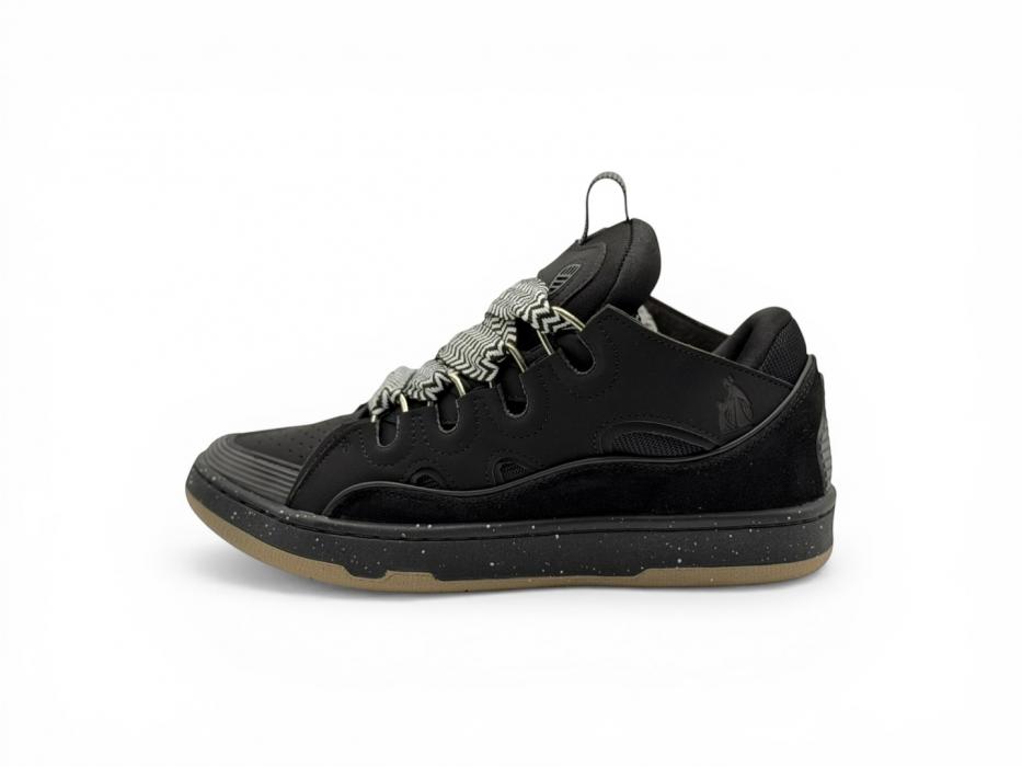 Кроссовки Lanvin Leather Curb Sneakers 'Black gum'