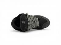 Кроссовки Lanvin Leather Curb Sneakers 'Black gum'