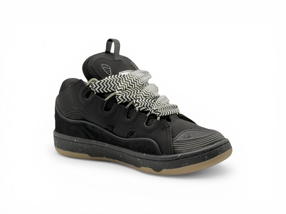 Кроссовки Lanvin Leather Curb Sneakers 'Black gum'