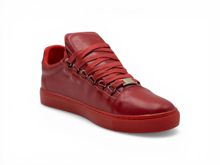 Кроссовки Balenciaga Arena Leather Sneakers Low 'Red'
