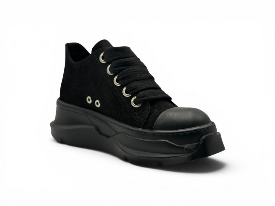 Кроссовки RICK OWENS JUMBOLACE ABSTRACT LOW SNEAKS 'Tirple Black'
