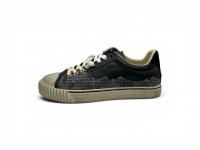 Maison Margiela New Evolution 'Black Leather and Striped Canvas'