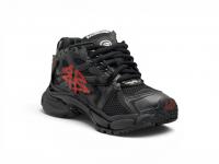 Кроссовки Balenciaga Runner Graffiti Sneakers 'Black/Red Mesh/Nylon'