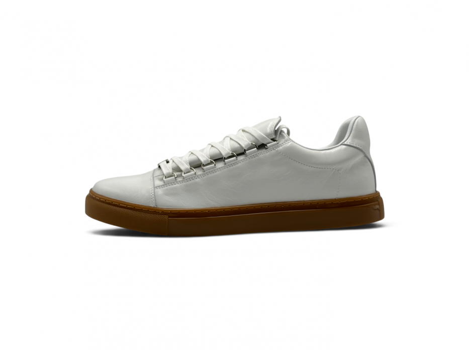 Кроссовки Balenciaga Arena Leather Sneakers Low 'White Gum'