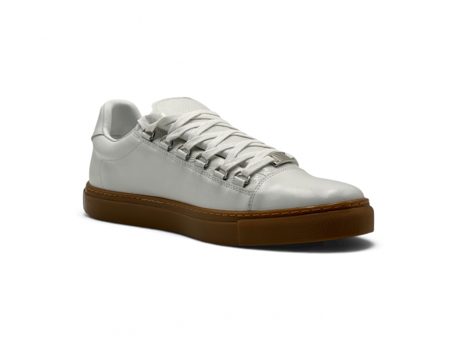Кроссовки Balenciaga Arena Leather Sneakers Low 'White Gum'