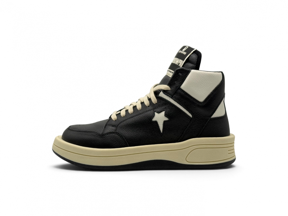 Кроссовки Converse Rick Owens x TURBOWPN Mid 'Black Cloud Cream'