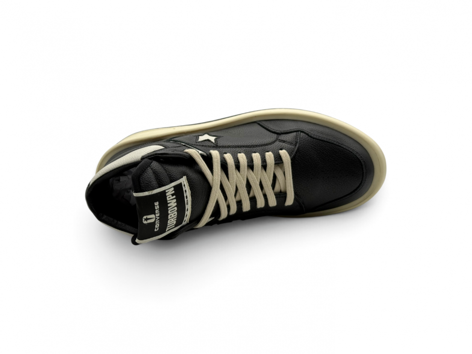 Кроссовки Converse Rick Owens x TURBOWPN Mid 'Black Cloud Cream'