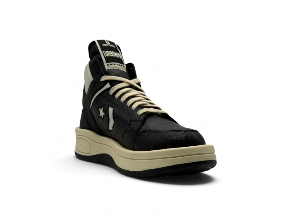 Кроссовки Converse Rick Owens x TURBOWPN Mid 'Black Cloud Cream'