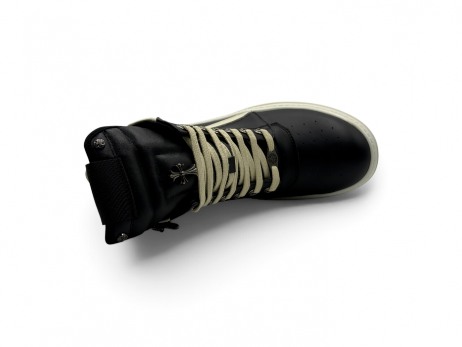 Кроссовки Rick Owens x Chrome Hearts Geobasket High-Top Sneakers