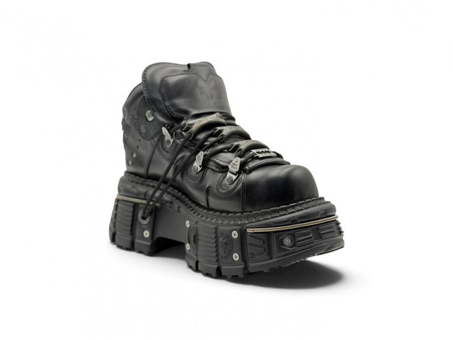Кроссовки New Rock ANKLE BOOT BLACK IMPERFECT WITH LACES Premium