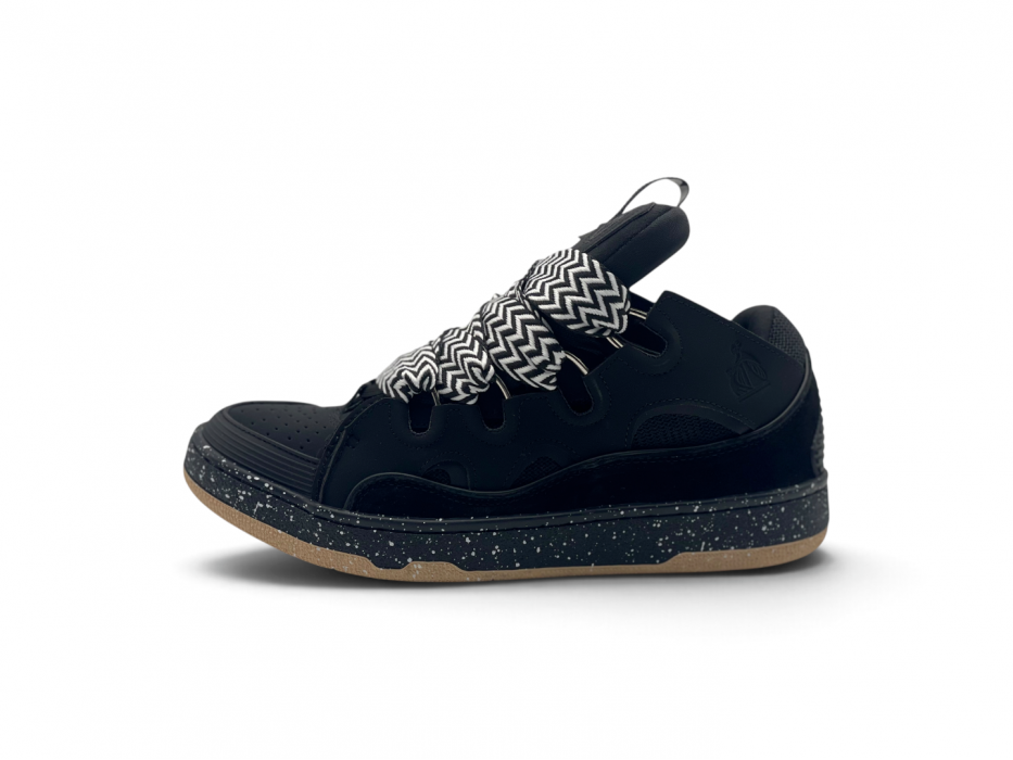 Кроссовки Lanvin Leather Curb Sneakers 'Black gum'