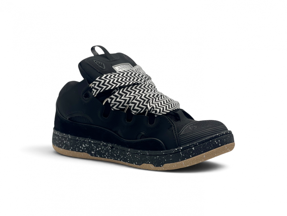Кроссовки Lanvin Leather Curb Sneakers 'Black gum'