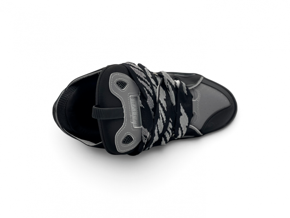 Кроссовки LANVIN Curb Black Silver Reflective Sneakers