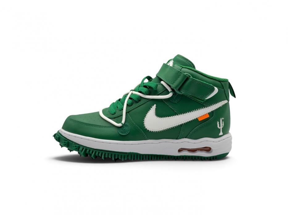 Кроссовки Nike Air Force 1 x Off-White Mid Leather 'Pine Green'
