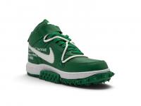 Кроссовки Nike Air Force 1 x Off-White Mid Leather 'Pine Green'