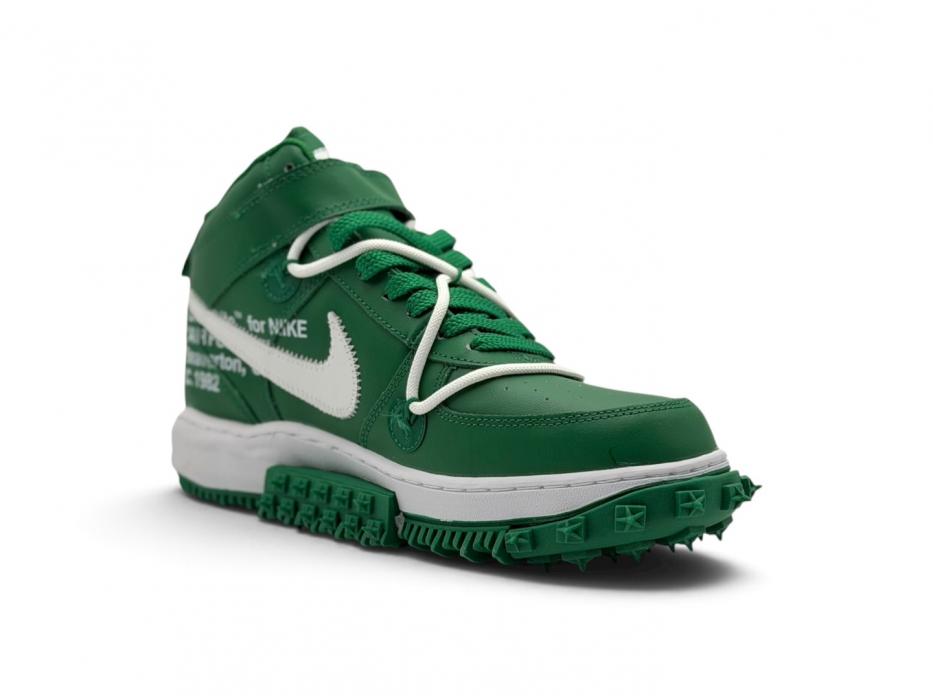 Кроссовки Nike Air Force 1 x Off-White Mid Leather 'Pine Green'