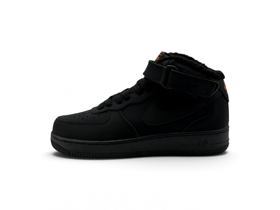 Nike Air Force Mid 'Black/Orange' Winter