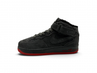 Nike Air Force Mid Suede 'Grey/Red' Winter