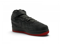 Nike Air Force Mid Suede 'Grey/Red' Winter